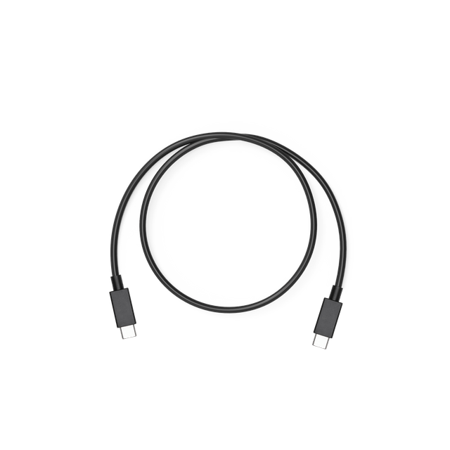 Кабель USB-C — USB-C чёрного цвета для подключения и зарядки устройств DJI и других гаджетов