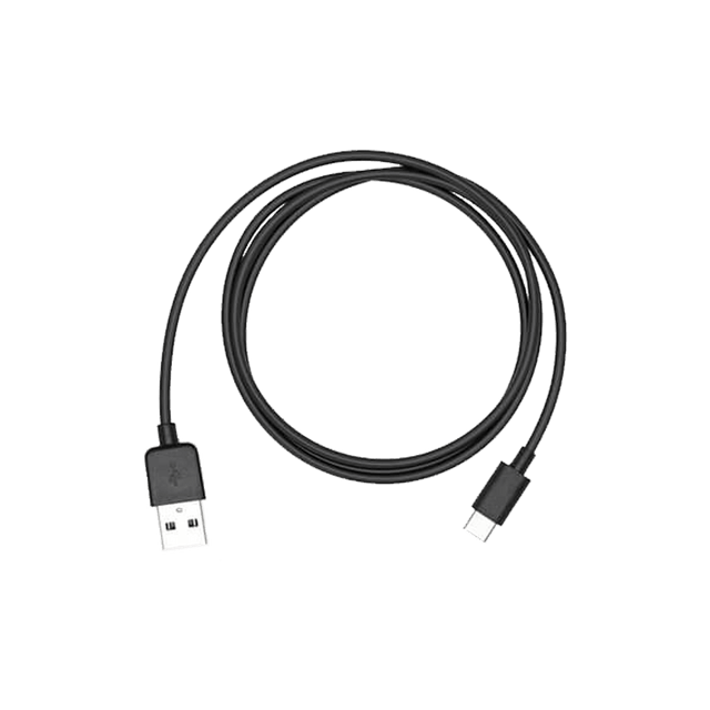 Кабель USB-A — USB-C чёрного цвета для подключения, зарядки и передачи данных устройств DJI
