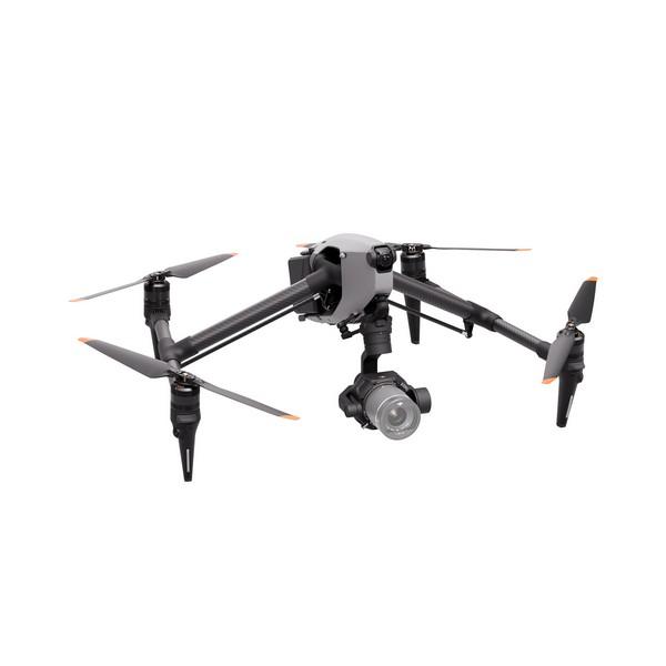 Профессиональный дрон DJI Inspire 3 с разложенными лучами, подвесной камерой и комплектом для фото и видеосъёмки