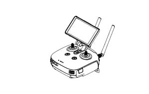Пульт управления для квадрокоптера DJI Phantom 4 со встроенными держателями антенн